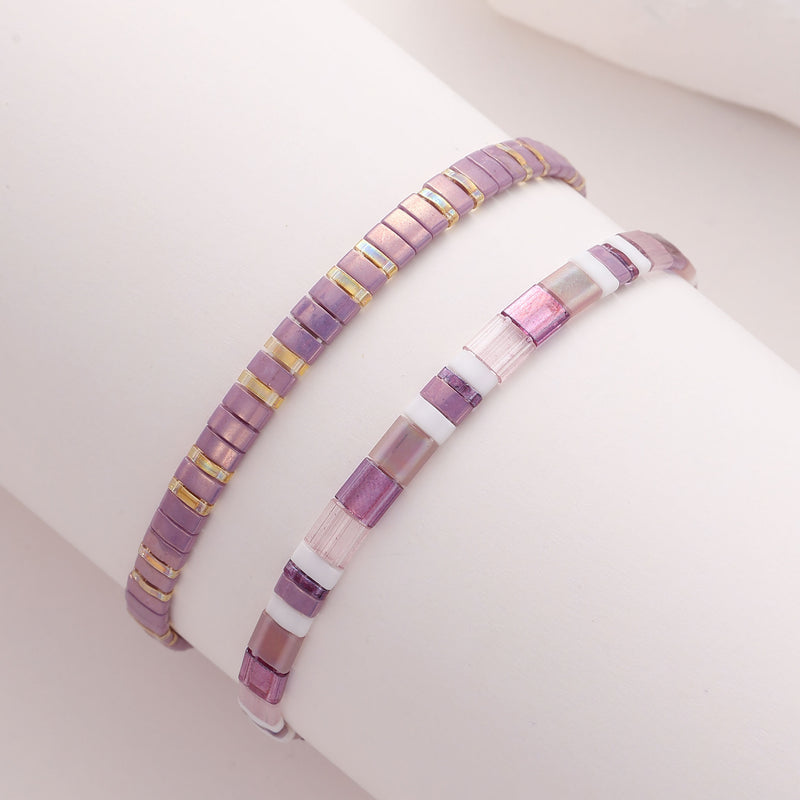 Set de Lavanda - Pulseira de Pérolas